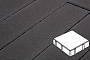 Плитка тротуарная Готика Profi, Квадрат, черный, частичный прокрас, с/ц, 200*200*60 мм