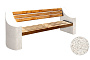 Деревянная скамья с бетонными опорами ВЫБОР СК-7 гранит цвет белый 2,3 м