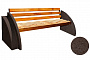 Деревянная скамья с бетонными опорами ВЫБОР СК-6 гранит цвет с пигментом коричневый 2,3 м