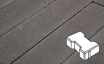 Плитка тротуарная Готика Profi, Катушка, темно-серый, частичный прокрас, с/ц, 200*165*60 мм
