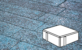 Плита тротуарная Готика Granite FINERRO, квадрат, Азул Бахия 100*100*80 мм