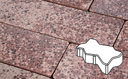 Плитка тротуарная Готика, City Granite FINO, Зигзаг/Волна, Сансет, 225*112,5*60 мм