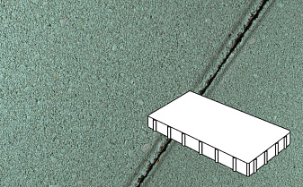 Плитка тротуарная Готика Profi, Плита, зеленый, частичный прокрас, б/ц, 600*200*80 мм