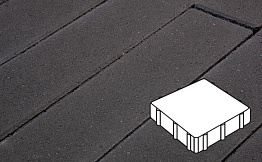 Плитка тротуарная Готика Profi, Квадрат, черный, частичный прокрас, с/ц, 300*300*80 мм