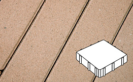 Плитка тротуарная Готика Profi, Квадрат, палевый, частичный прокрас, б/ц, 300*300*60 мм