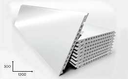 Керамогранитная плита Faveker GA16 для НФС, Blanco Brillo, 1200*300*18 мм