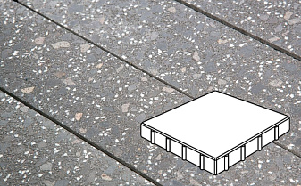 Плитка тротуарная Готика, City Granite FINO, Квадрат, Ильменит, 400*400*80 мм