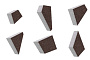 Плитка тротуарная Оригами 4Фсм.8 гранит коричневый