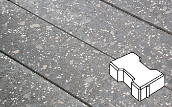 Плитка тротуарная Готика, Granite FINO, Катушка, Ильменит, 200*165*60 мм