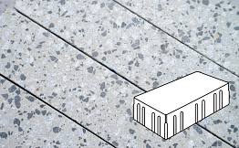 Плитка тротуарная Готика, Granite FINERRO, Скада без фаски, Грис Парга, 225*150*100 мм