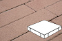 Плитка тротуарная Готика Profi, Квадрат, коричневый, частичный прокрас, б/ц, 500*500*100 мм