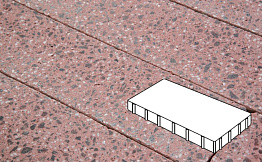 Плитка тротуарная Готика, Granite FINO, Плита без фаски, Ладожский, 600*200*100 мм