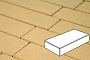 Плитка тротуарная Готика Profi, Картано Гранде, желтый, частичный прокрас, б/ц, 300*200*80 мм