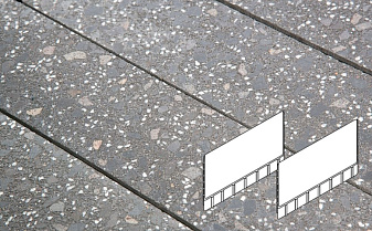 Плитка тротуарная Готика, Granite FINO, Плита AI, Ильменит, 700*500*80 мм