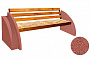 Деревянная скамья с бетонными опорами ВЫБОР СК-6 гранит цвет с пигментом красный 2,3 м