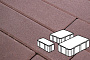 Плитка тротуарная Готика Profi, Новый Город, темно-коричневый, частичный прокрас, с/ц, толщина 60 мм, комплект 3 шт