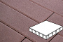 Плитка тротуарная Готика Profi, Квадрат, темно- коричневый, частичный прокрас, с/ц, 400*400*80 мм