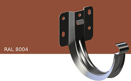 Кронштейн KROP STAL металлический короткий для системы D 150/100 мм, RAL 8004