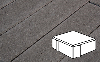 Плитка тротуарная Готика Profi, Квадрат, темно-серый, частичный прокрас, с/ц, 100*100*80 мм