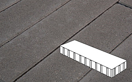 Плитка тротуарная Готика Profi, Плита, темно-серый, частичный прокрас, с/ц, 500*125*100 мм