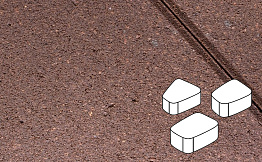 Плитка тротуарная Готика Profi Веер, оранжевый, частичный прокрас, с/ц, толщина 60 мм, комплект 3 шт
