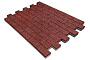 Плитка тротуарная SteinRus Прямоугольник Лайн А.6.П.4, Native, красный, 200*100*40 мм