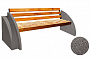Деревянная скамья с бетонными опорами ВЫБОР СК-6 гранит цвет с пигментом серый 2,3 м