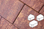 Плитка тротуарная Готика Natur, Веер, Клинкер, комплект 3 шт, толщина 60 мм