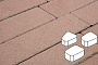 Плитка тротуарная Готика Profi Веер, коричневый, частичный прокрас, б/ц, толщина 60 мм, комплект 3 шт