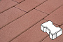 Плитка тротуарная Готика Profi, Катушка, красный, частичный прокрас, б/ц, 200*165*60 мм