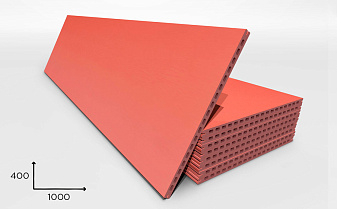 Керамогранитная плита Faveker GA20 для НФС, Rojo, 1000*400*20 мм