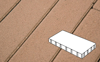 Плитка тротуарная Готика Profi, Плита, оранжевый, частичный прокрас, б/ц, 400*200*80 мм