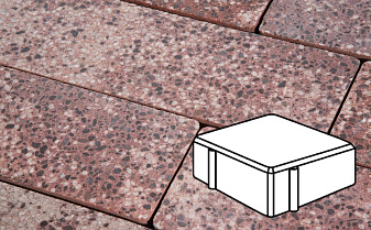 Плитка тротуарная Готика, Granite FINO, Квадрат, Сансет, 100*100*60 мм