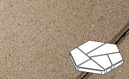 Плитка тротуарная Готика Profi, Полигональ, желтый, частичный прокрас, с/ц, 893*780*80 мм
